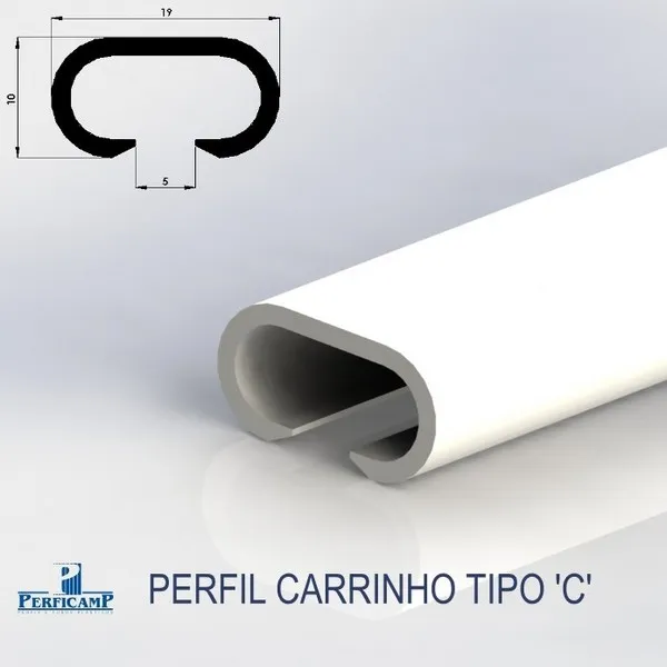 Perfil de acabamento de pvc